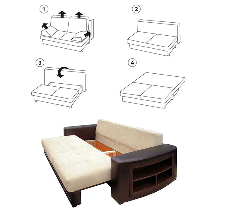Диван-еврокнижка — альтернатива кровати в малогабаритной квартире