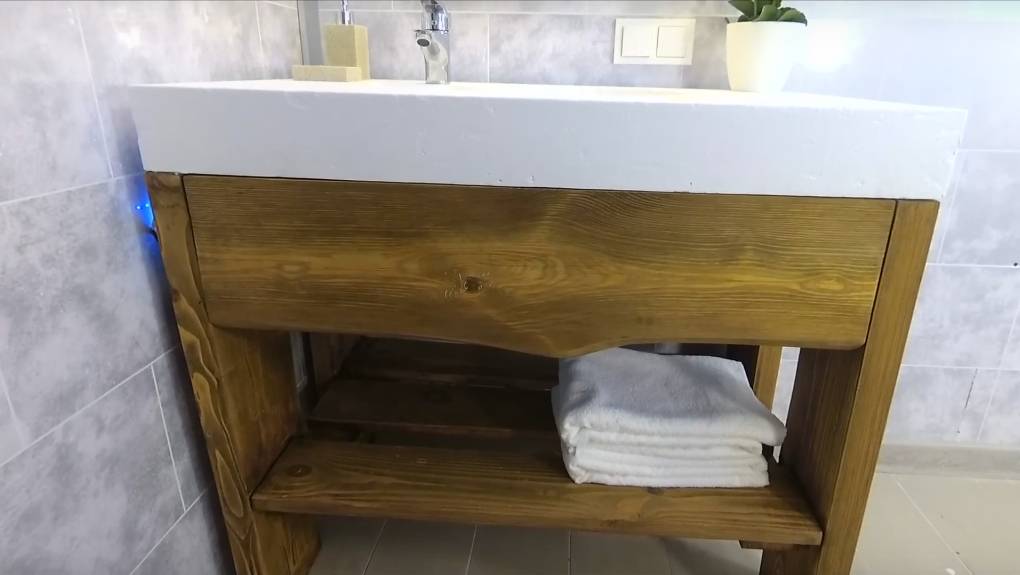 Установка тумбы с раковиной своими руками в ванной комнате