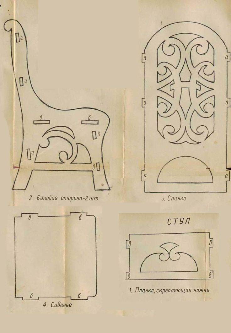 Стул из фанеры чертежи
