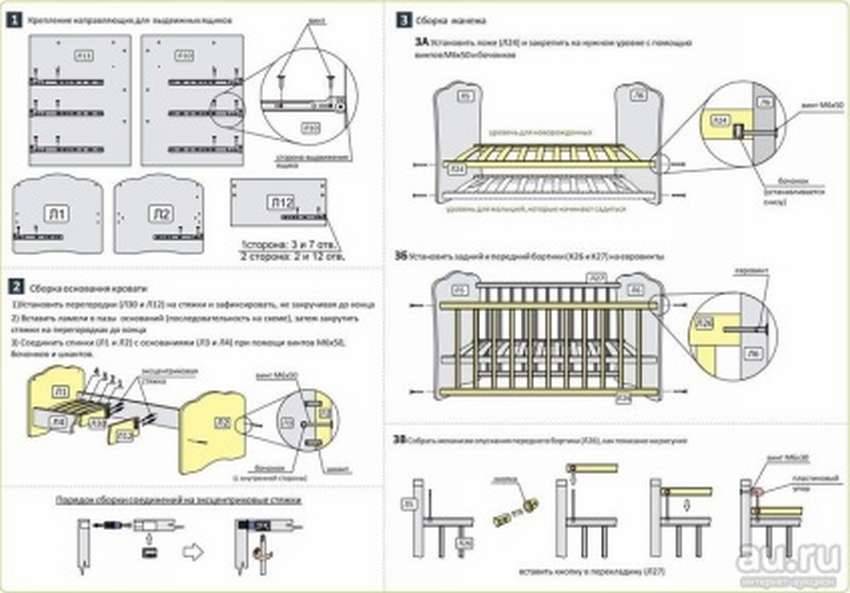 Детская кроватка схема