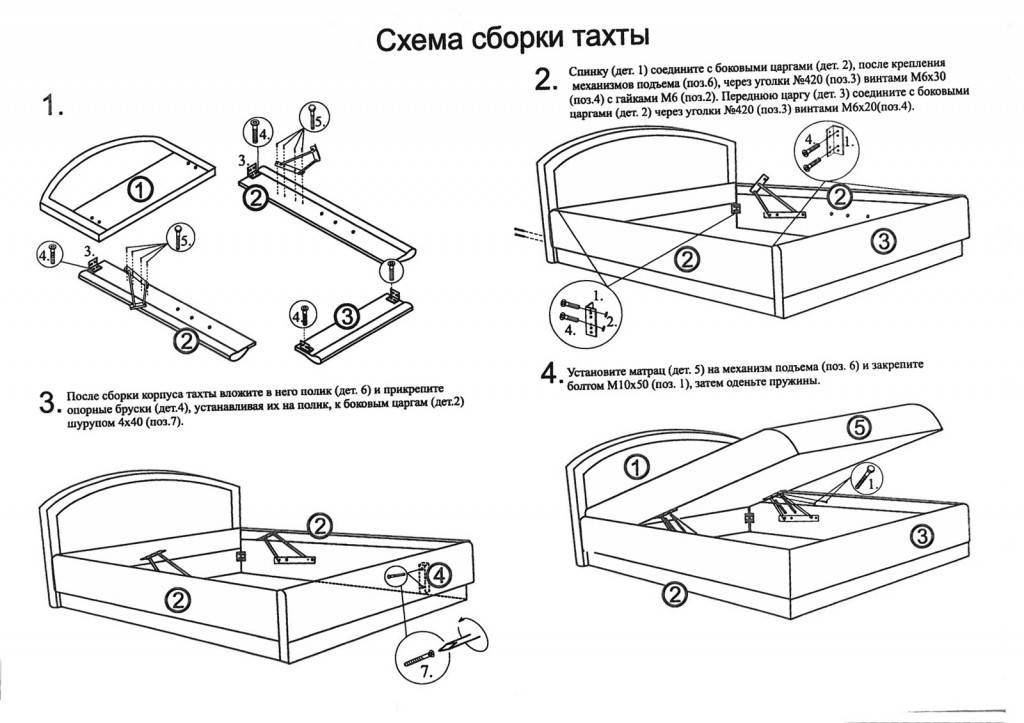 Подробная инструкция, как правильно собрать кровать