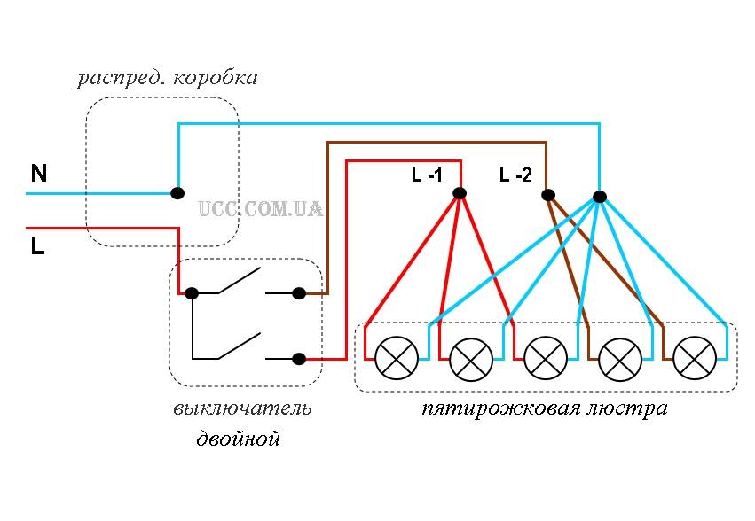 Люстра потолочная схема подключения