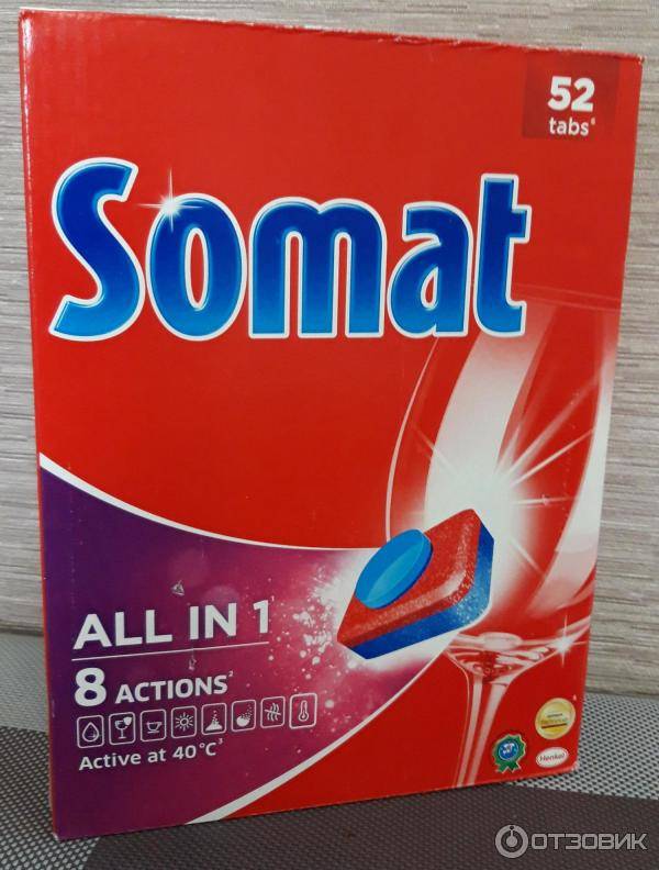Обзор таблеток Somat для посудомоечных машин: виды, плюсы и минусы, отзывы покупателей