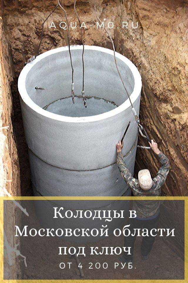 Копка колодцев в московской области от 3800 руб. за кольцо
