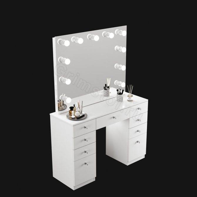 Угловые туалетные столики (30 фото): как подобрать размеры стола для макияжа, треугольные варианты для маленькой спальни