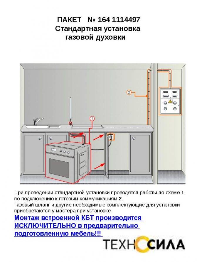 Подключение газовой плиты с электрической духовкой: порядок установки + нормы и правила подключения