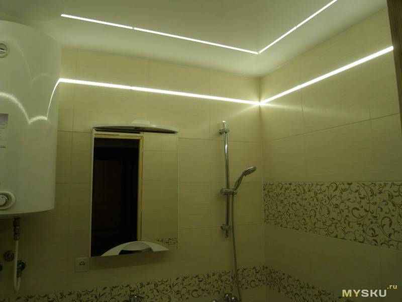 Подсветка в ванной комнате: обустройство светодиодной подсветки своими руками