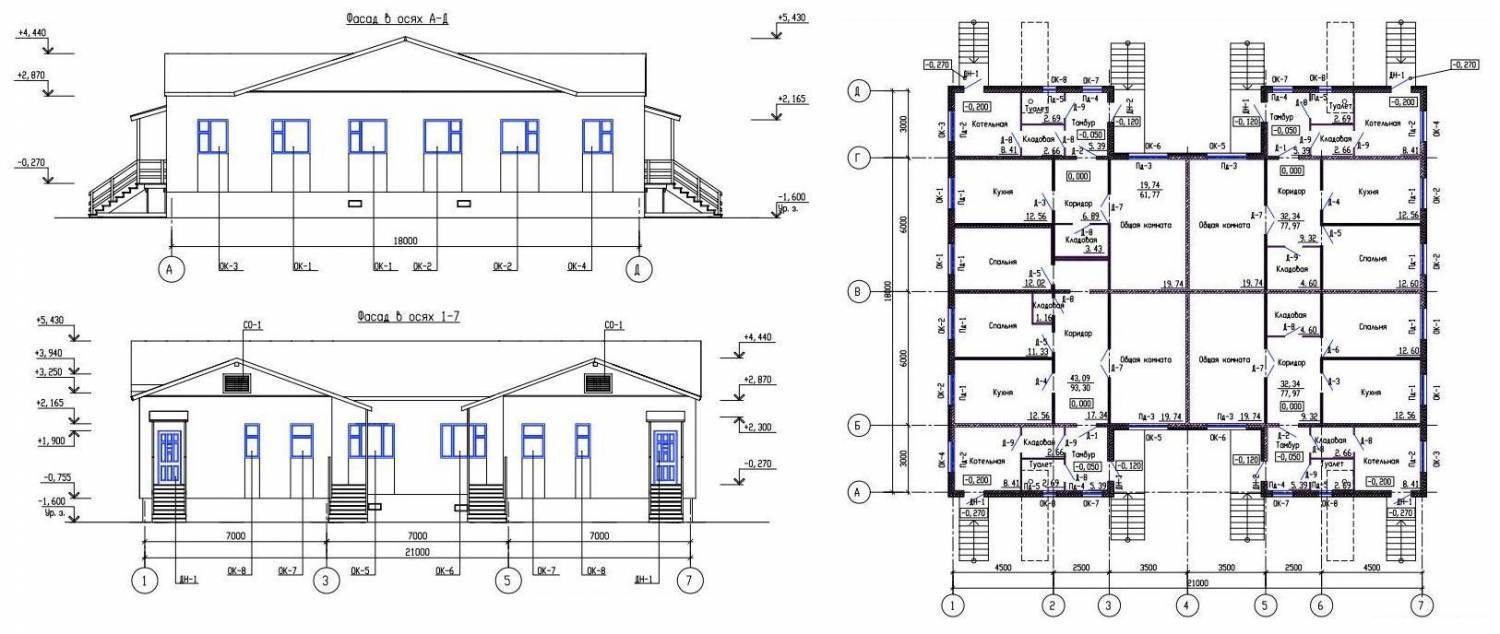 Проект административного здания dwg