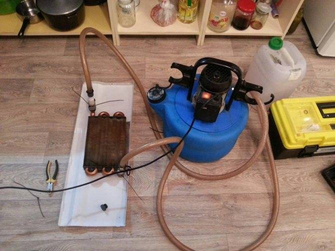 Чем промыть теплообменник газового котла в домашних условиях