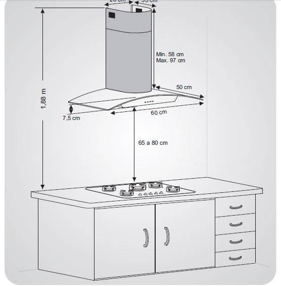 Расстояние между плитой и вытяжкой: высота и расстояние от плиты (варочной поверхности), нормы и правила
