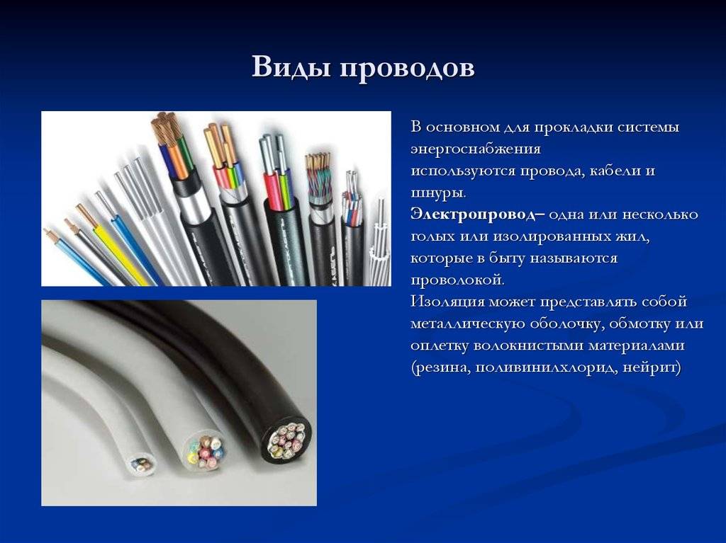 Полная классификация кабелей и проводов