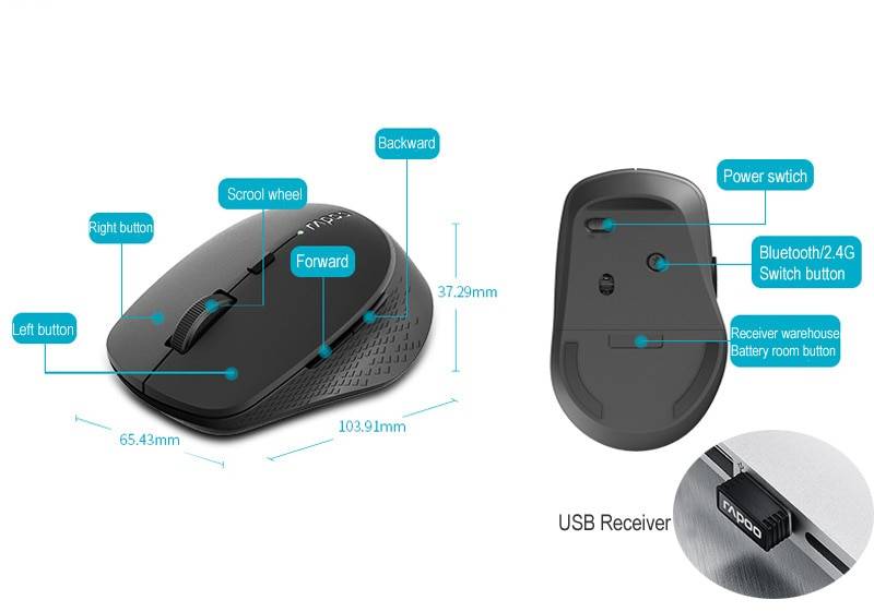 Как подключить беспроводную мышь usb. Rapoo m300. Rapoo m300 Silent Wireless Multi-Mode. Rapoo Bluetooth 4. BT адаптер для мыши Rapoo.