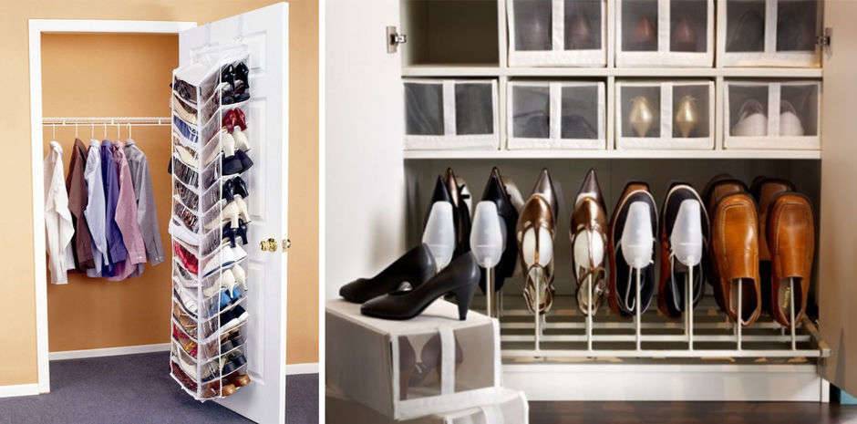 Хранение зимней и летней обуви в шкафу, прихожей, на балконе