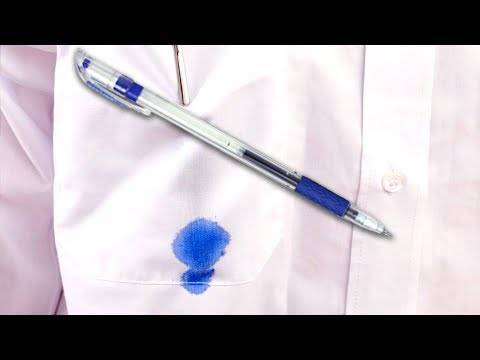 Как отстирать чернила от шариковой ручки