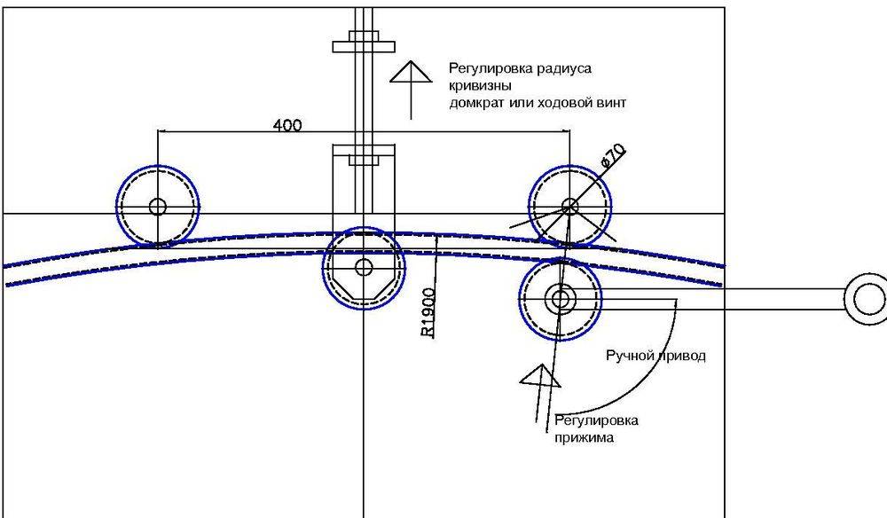 Схема трубогиба для профильной трубы чертежи фото