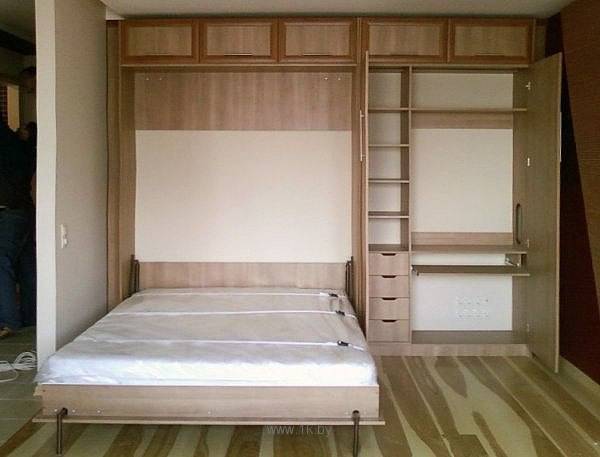 Шкафы над кроватью в спальне: как повесить (+70 фото идей)