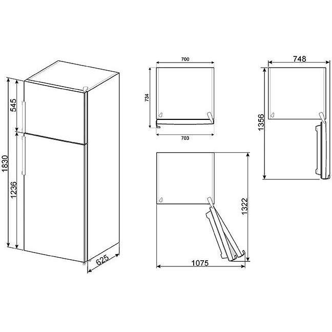 Информация о встраиваемых холодильниках: размеры, габариты шкафа, как выбрать.