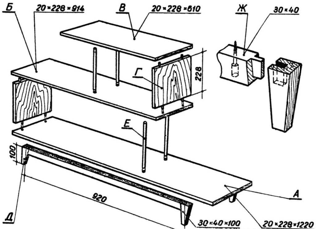 Тумба под телевизор своими руками из дерева чертежи
